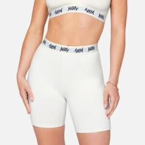 Yitty Brand NWT Major Label Shaping High Waist Logo Shorts Oh My Ivories Large